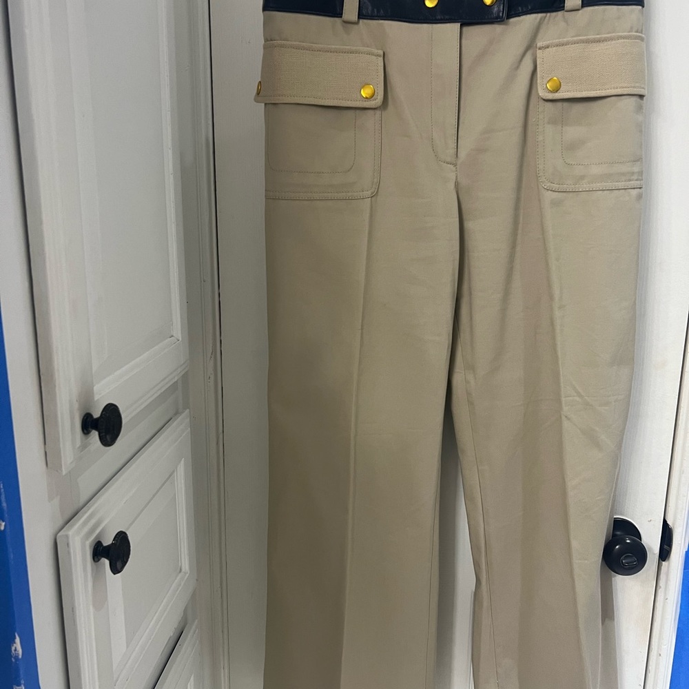 Tory Burch Khaki Wide Leg Pant